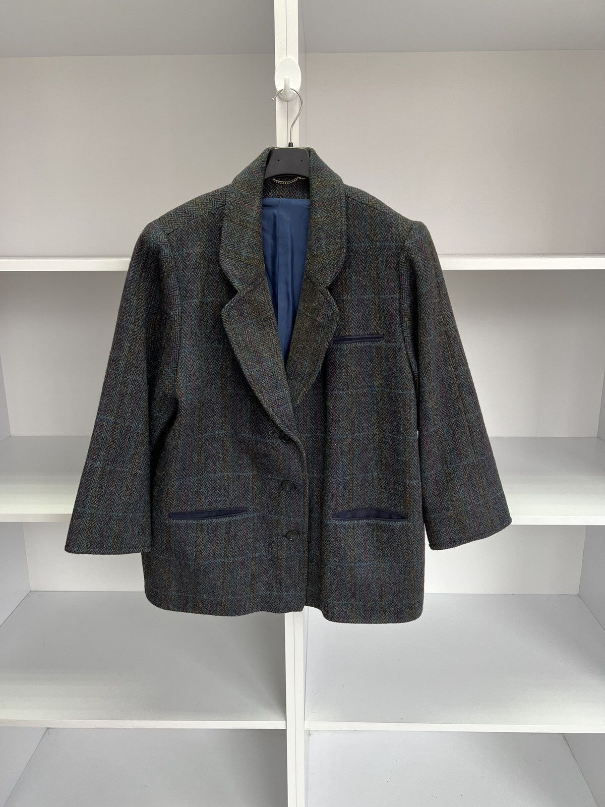 Harris Tweed × Vintage Vintage Harris Tweed Wool Old Money Style Blazer Jacket Size 42R - 3 Thumbnail