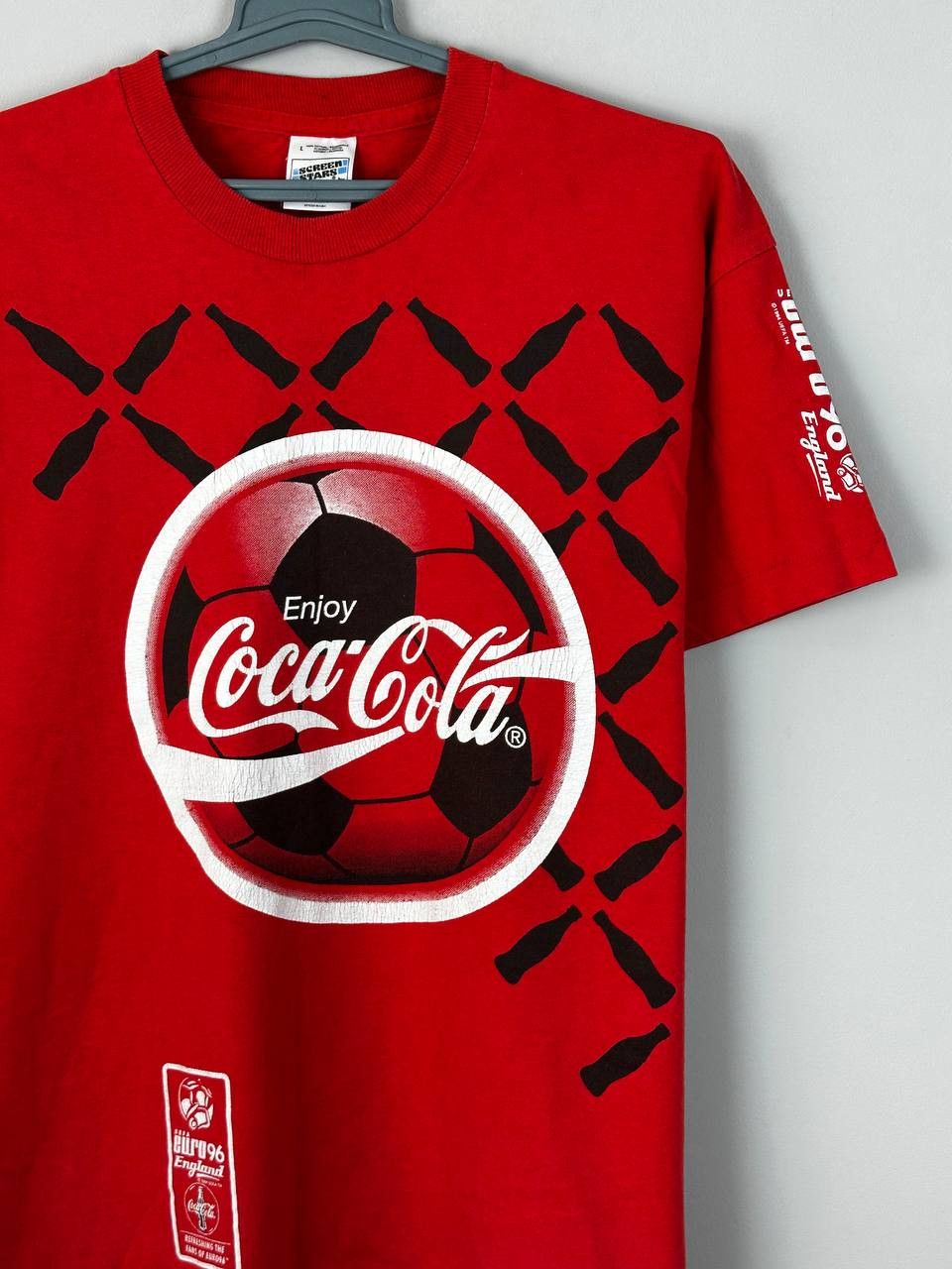 Coca Cola UEFA EURO 1996 ENGLAND Coca-Cola Graphic Print T-shirt Size US L / EU 52-54 / 3 - 4 Thumbnail