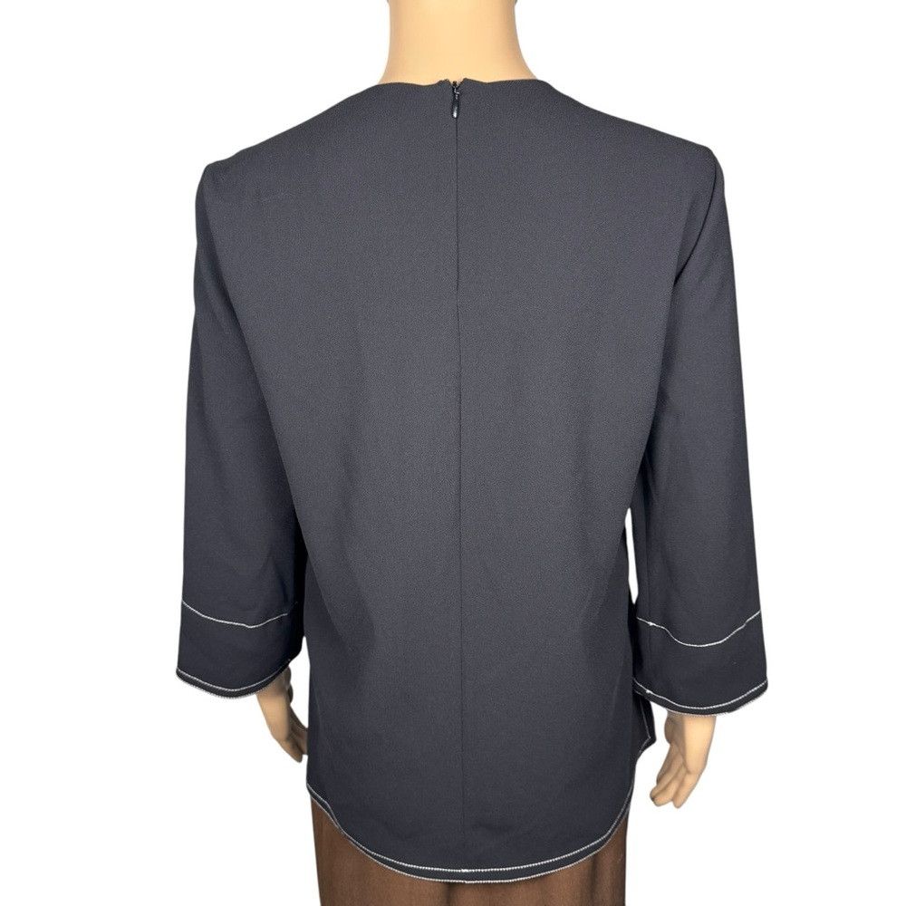 Zara NWT New Zara Black Shoulder Button Blouse Size XS Size XS / US 0-2 / IT 36-38 - 4 Thumbnail