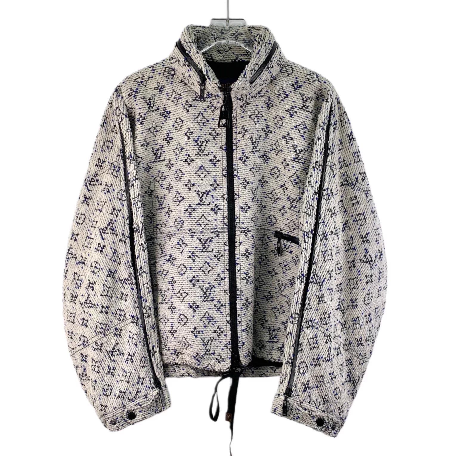 Louis Vuitton LW0169 Louis Vuitton color-blocked logo l tweed jacket Size S / US 4 / IT 40 - 1 Thumbnail