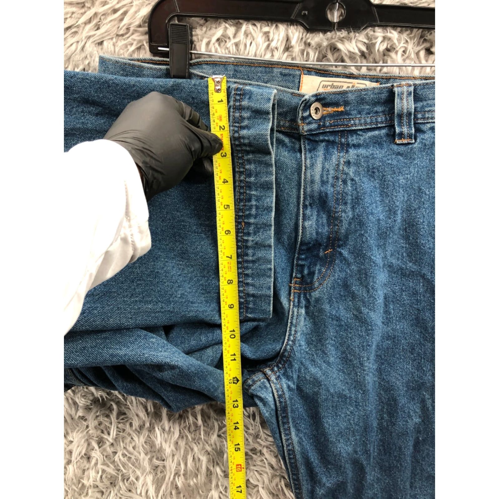 Vintage Urban Pipeline Jeans Mens Size 34x30 Mid Rise Straight Leg Blue Medium Wash Denim 5-Pocket Regular Fit Size US 34 / EU 50 - 4 Thumbnail