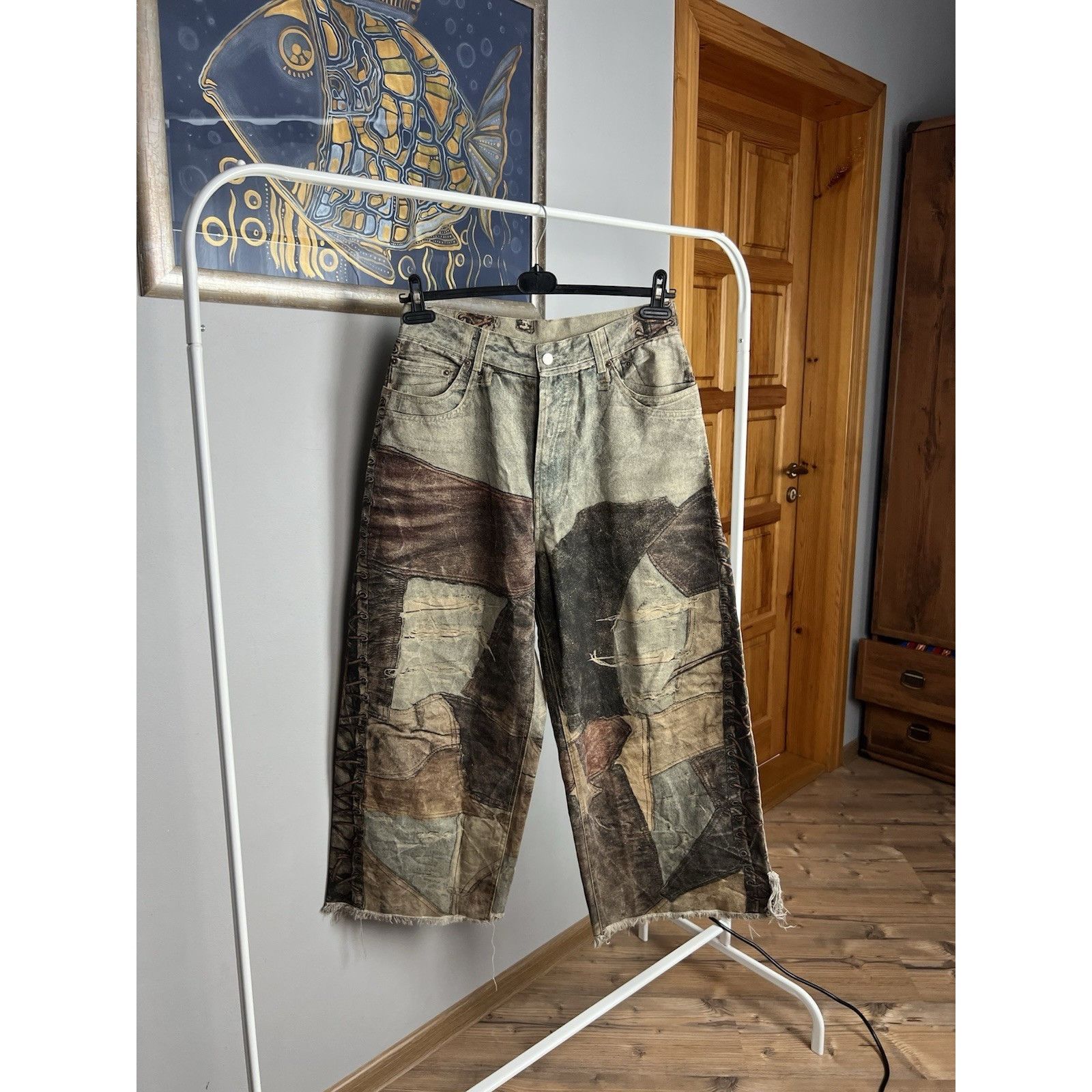 Acne Studios RARE! Acne Studios 3D Printed Patchwork Denim Baggy Loose Je Size US 32 / EU 48 - 2 Thumbnail