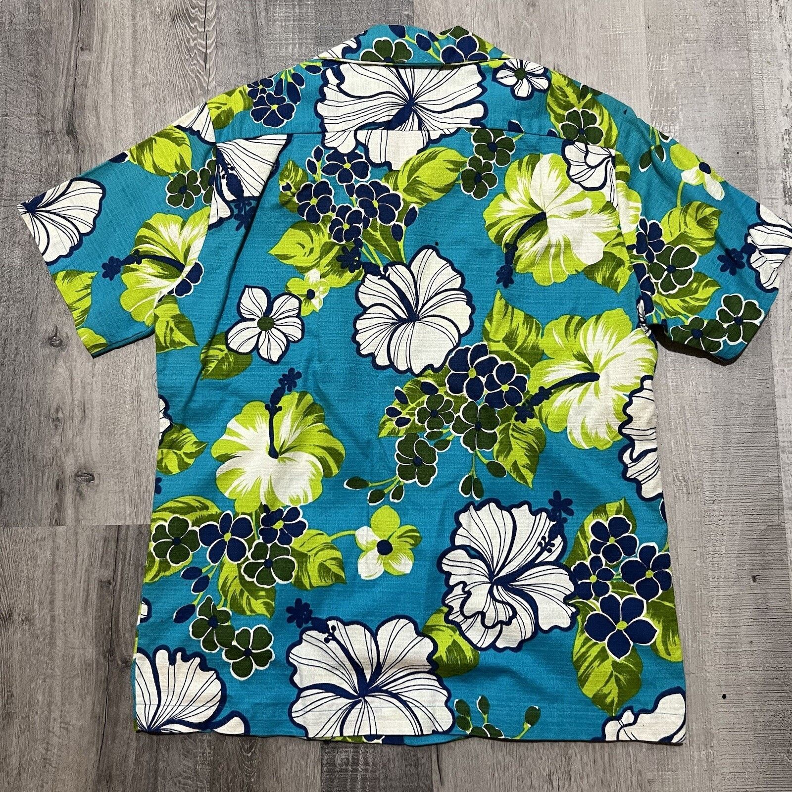 Other VTG 1960s Royal Hawaiian Barkcloth Shirt Floral Loop Collar Size US M / EU 48-50 / 2 - 2 Thumbnail