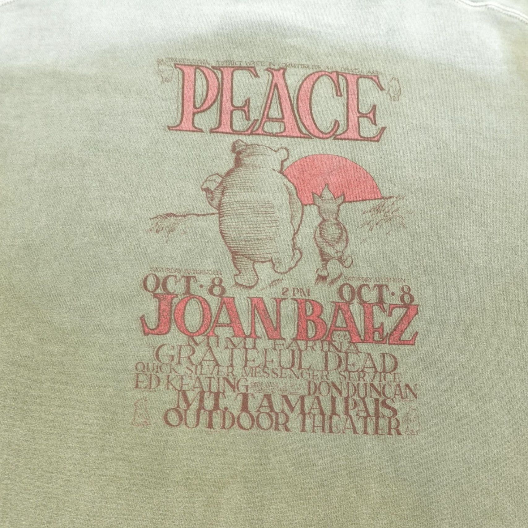 Vintage Vintage Grateful Dead Sweatshirt Mens Medium Peace Joan Baez Poster Crewneck 90s Size US M / EU 48-50 / 2 - 2 Thumbnail