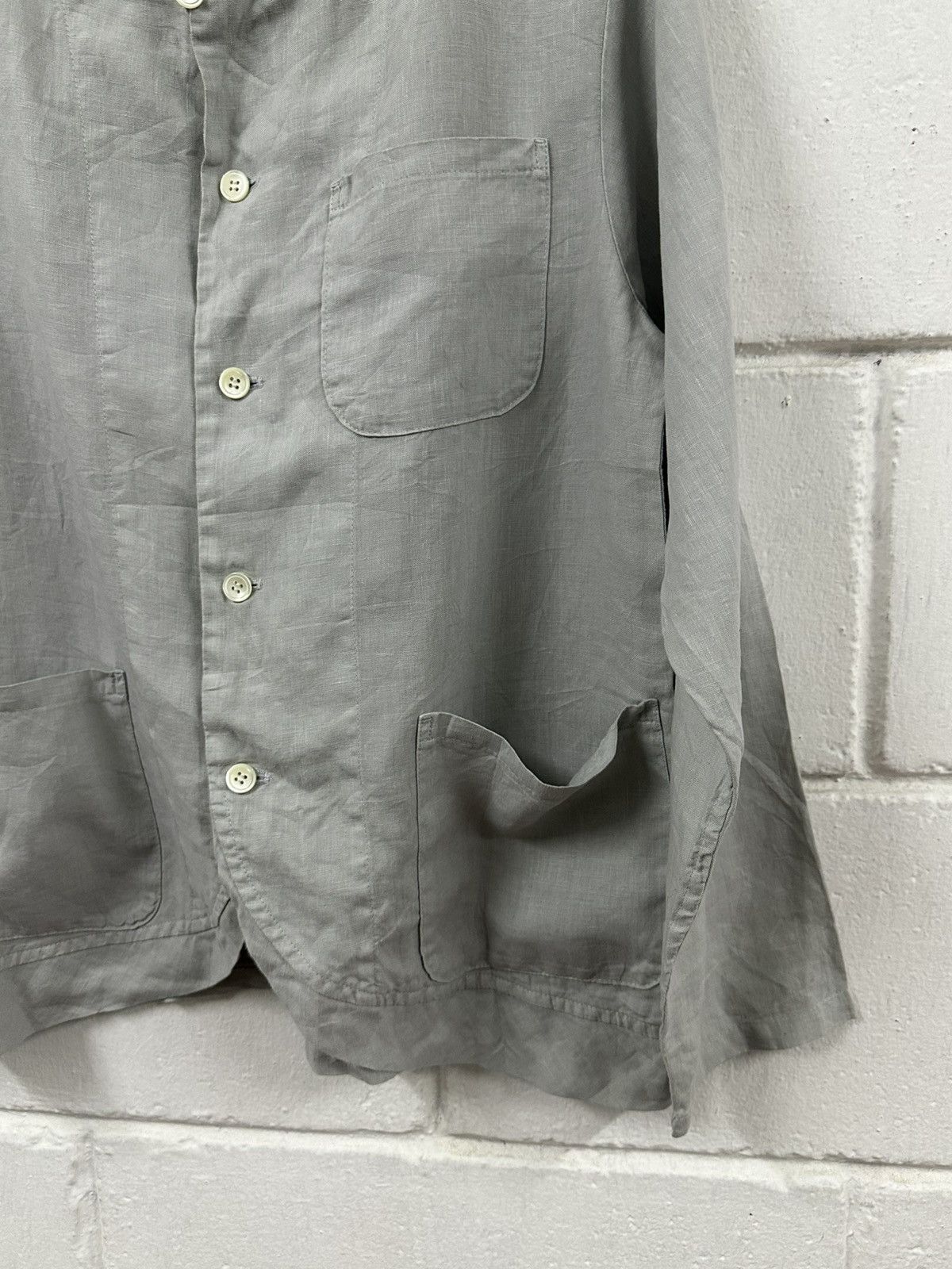 Issey Miyake Plantation By Issey Miyake Linen Pocket Button Up Size US M / EU 48-50 / 2 - 5 Thumbnail