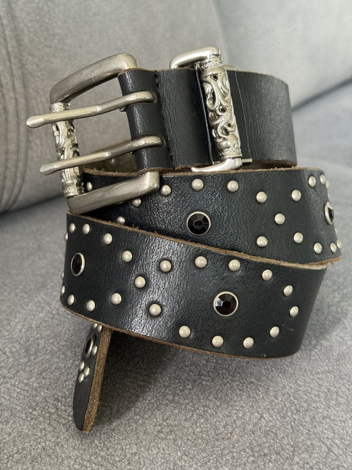 Designer × Handmade × Leather Vintage belt leather inspired CH Size ONE SIZE - 1 Thumbnail