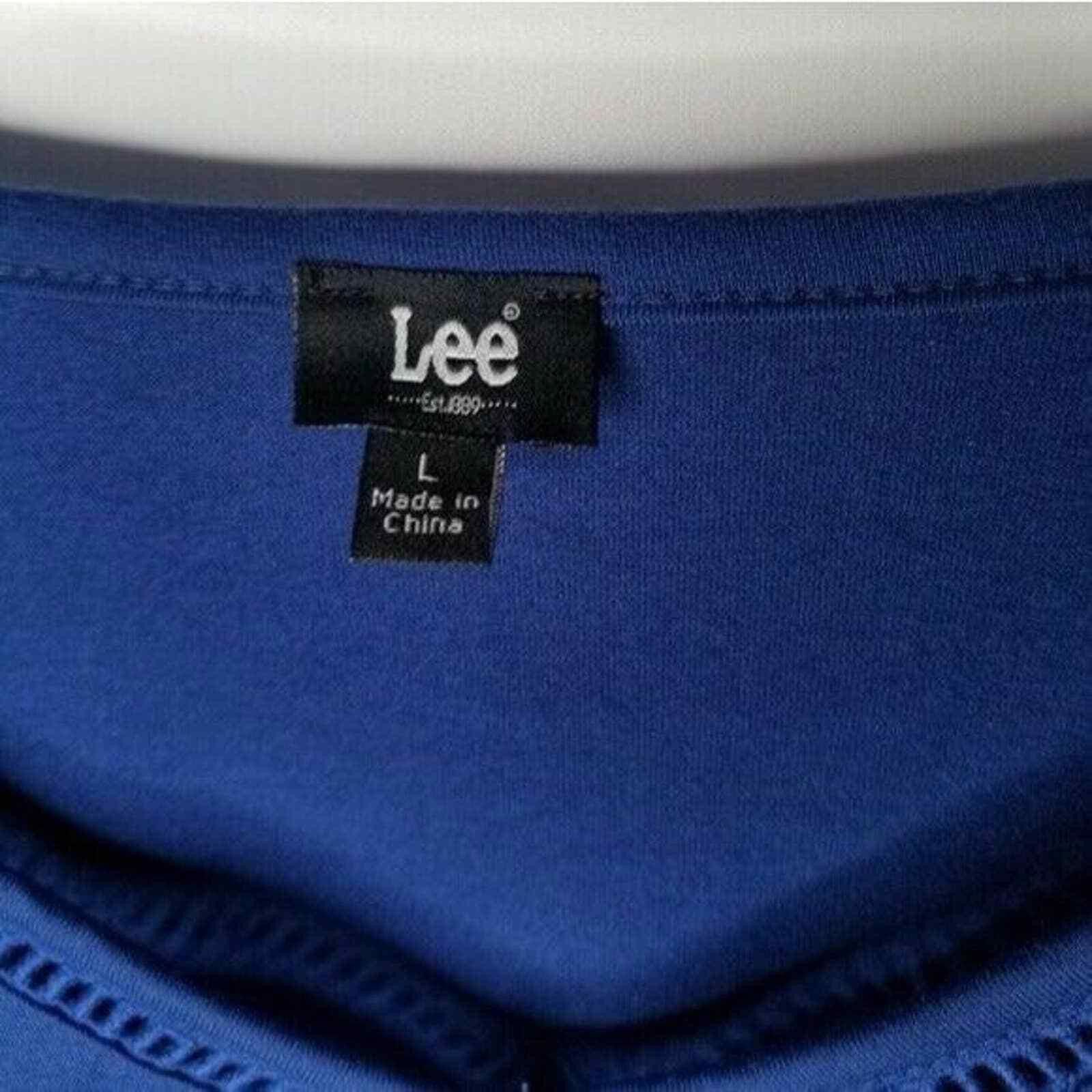 Lee Lee Sleeveless Short Cap Sleeve Top Blouse Shirt Blue Paisle Size L / US 10 / IT 46 - 4 Thumbnail