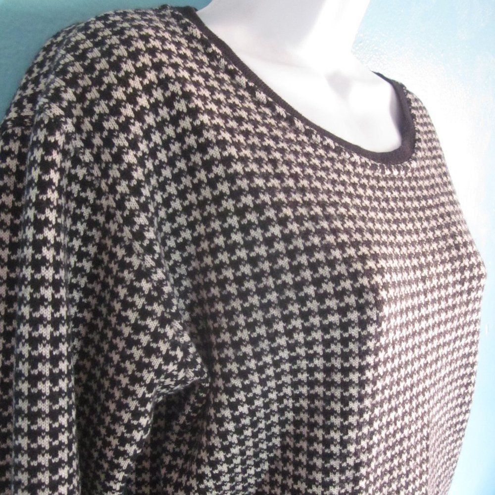 J Ferrar J Ferrar Vintage Wool Houndstooth Sweater Size M Size M / US 6-8 / IT 42-44 - 6 Thumbnail