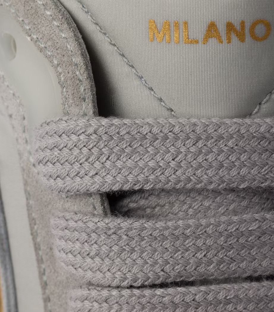 Prada o1B3y1r0526 Suede and Re-Nylon Prax 2.0 Sneakers in Grey Size US 7 / IT 37 - 5 Thumbnail
