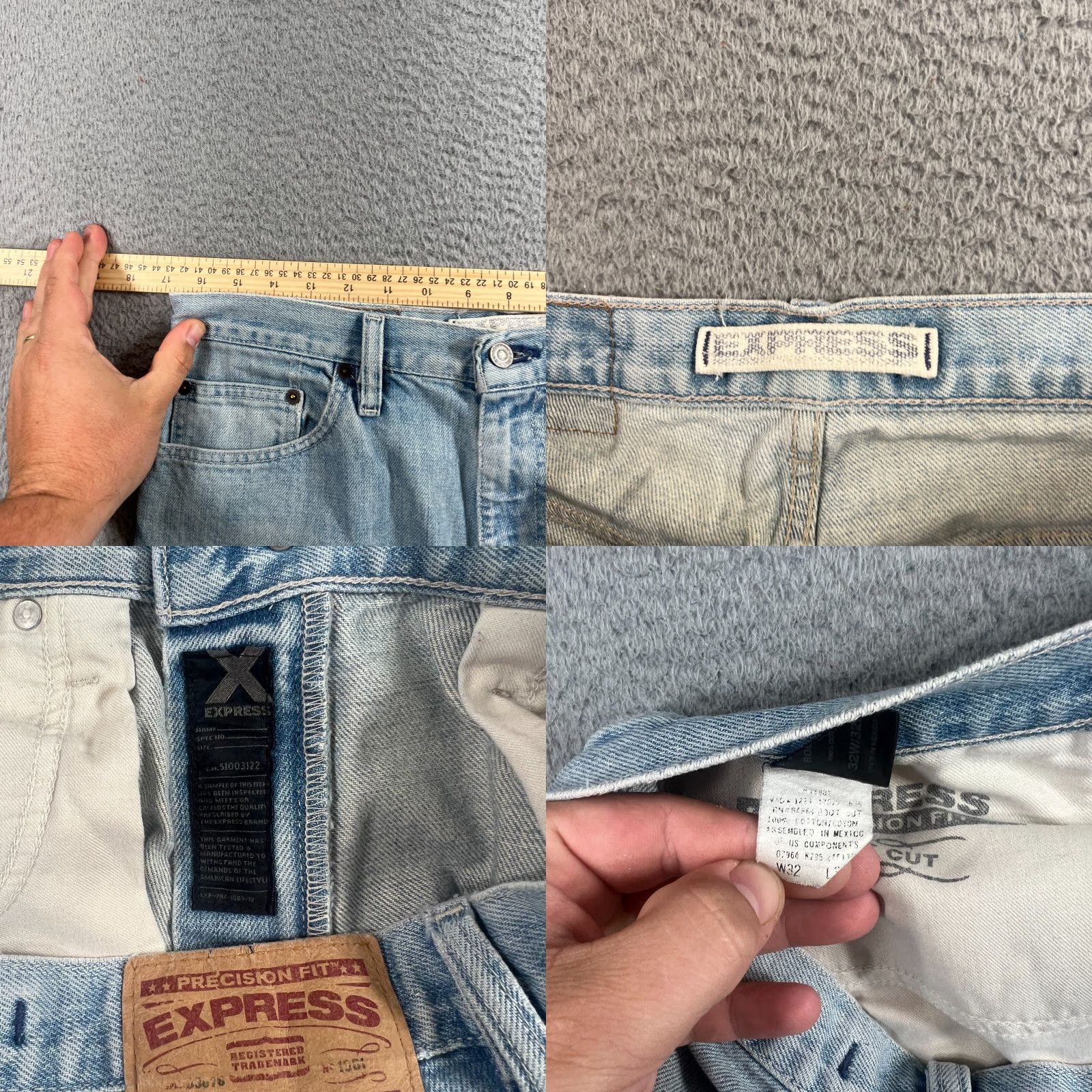 Express Express Shorts 32 Blue Denim Jean Bermuda Beach Summer Mens Size US 32 / EU 48 - 8 Thumbnail