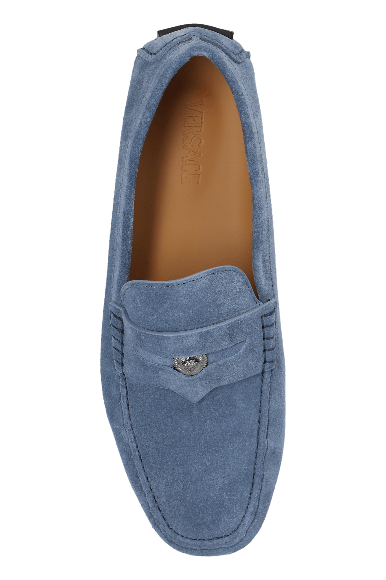 Versace o1s22i1n1224 Suede Leather Loafers in Light Blue Size US 9 / EU 42 - 6 Thumbnail