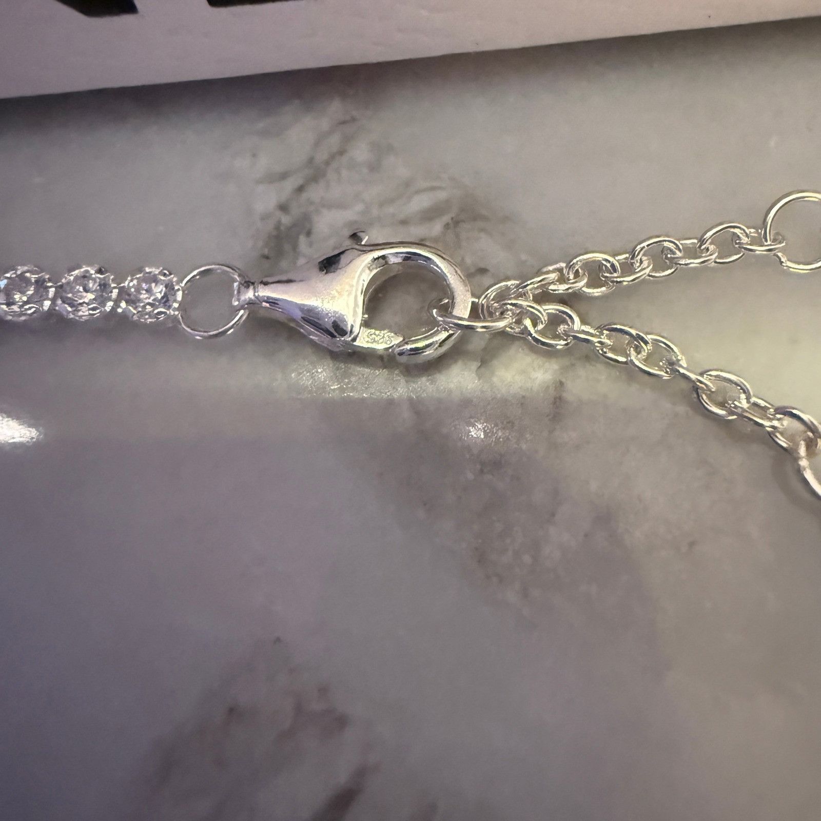 pandora Authentic Pandora , SZ 18CM, Blue Sapphire Clear CZ Tennis B Size ONE SIZE - 3 Thumbnail