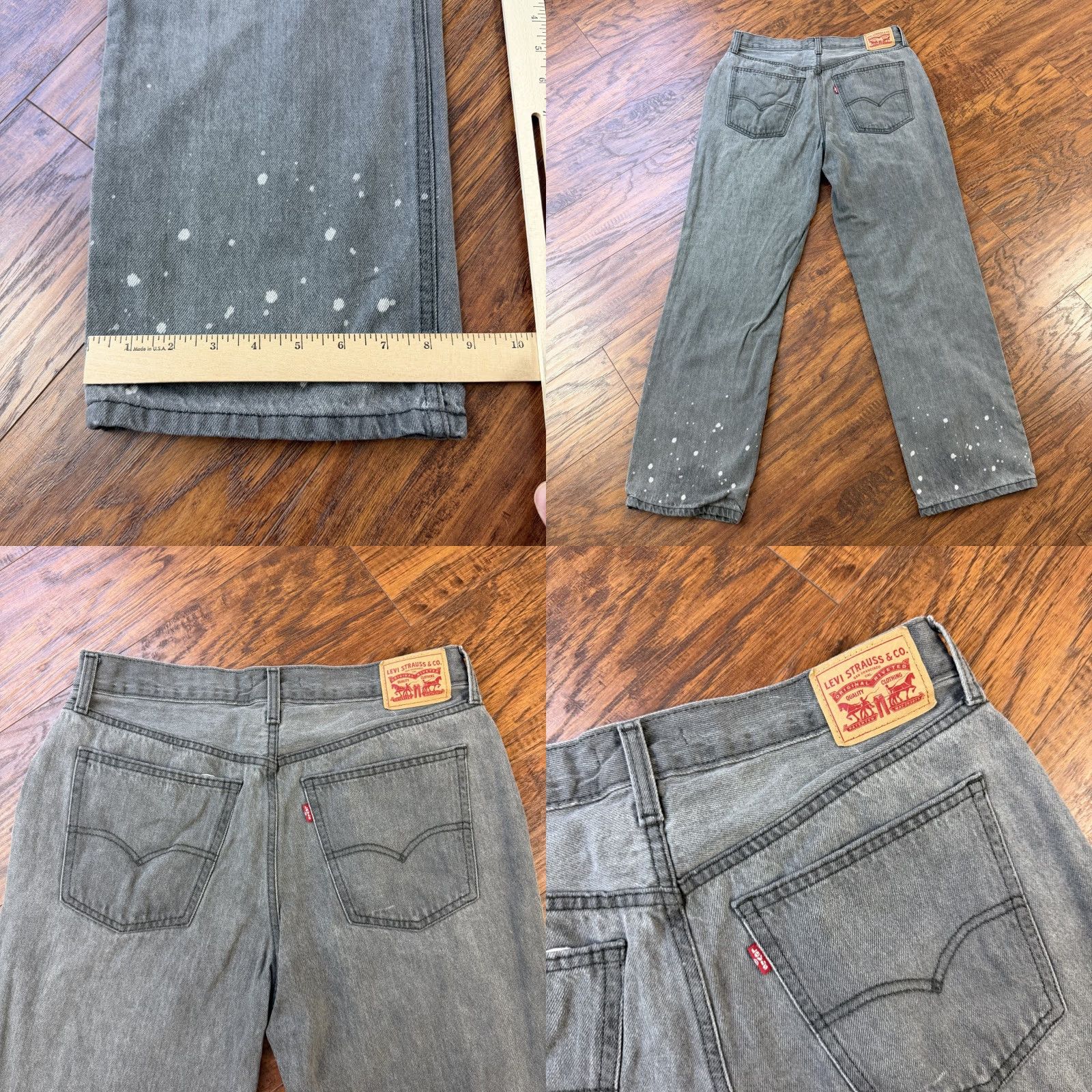 Levi's Levi's Jeans Womens 31 Gray Straight Low Pro 100% Cotton Denim 31x30 Regular Inseam Jeans Womens Gray Size 24" / US 00 / IT 34 - 8 Thumbnail