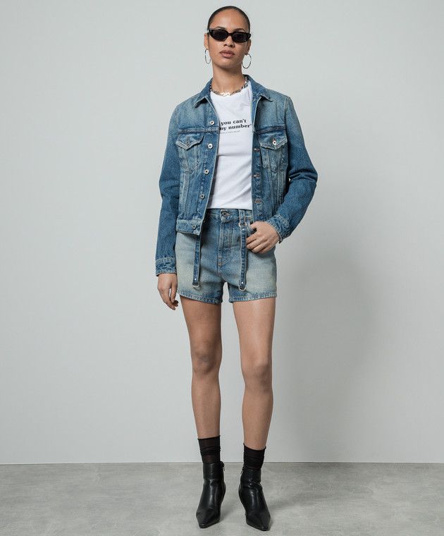 Off-White o1y1125 Denim Jacket in Blue Size M / US 6-8 / IT 42-44 - 2 Thumbnail