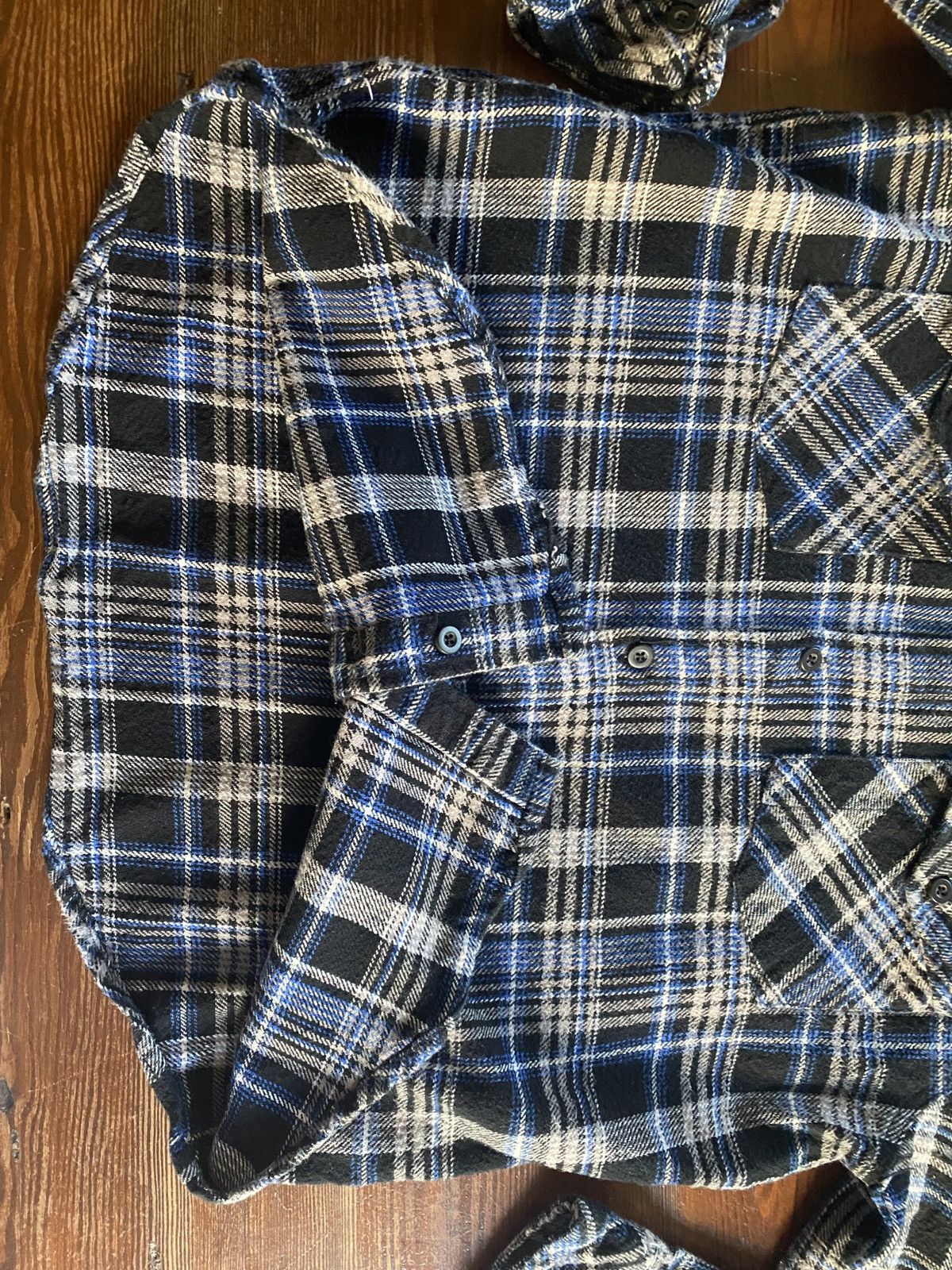 Dickies Dickies Blue Black White Plaid Flannel Thick Button Up Size US M / EU 48-50 / 2 - 5 Thumbnail