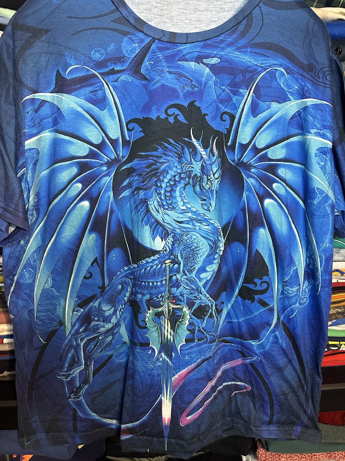 Vintage Vintage Y2K Dragon AOP Size US XXL / EU 58 / 5 - 2 Thumbnail