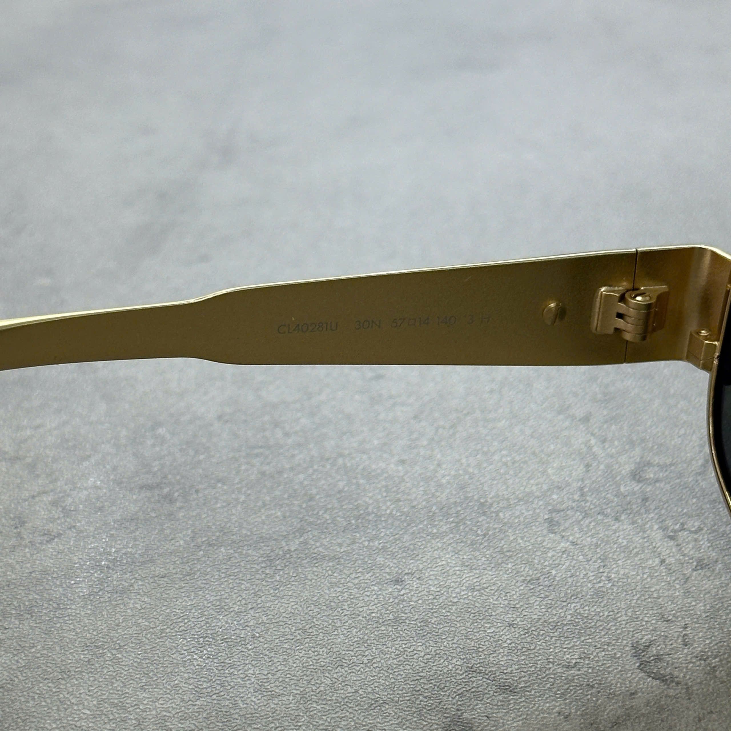 Celine CELINE Triomphe Metal 03 Sunglasses In Metal GOLD Size ONE SIZE - 4 Thumbnail