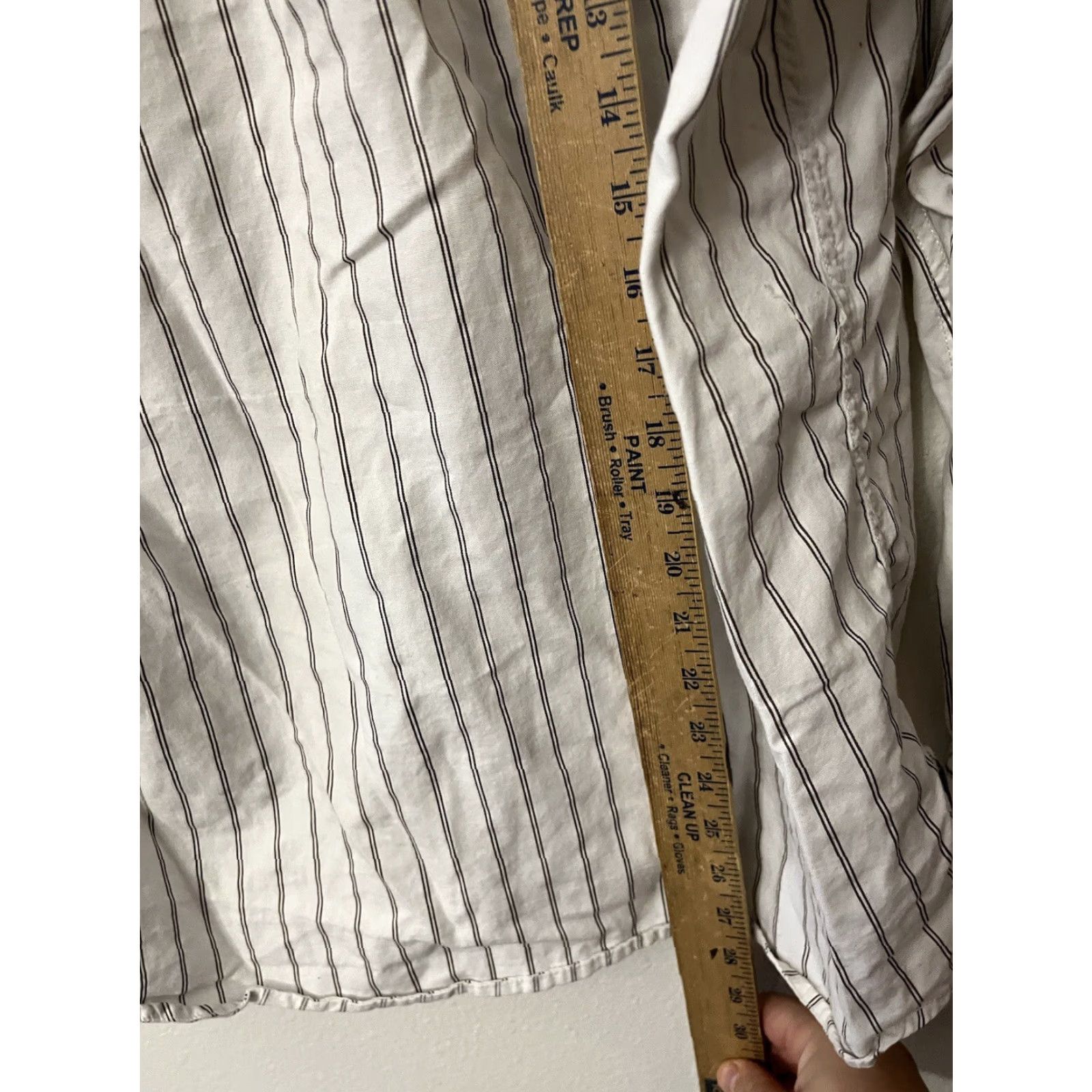 U.S. Polo Assn. VINTAGE U.S. Polo Assn. Shirt Men L/S Button-Down White Striped Tailor Fit Large White Stripe Casual Button-Up Mens Capible Size US L / EU 52-54 / 3 - 4 Thumbnail