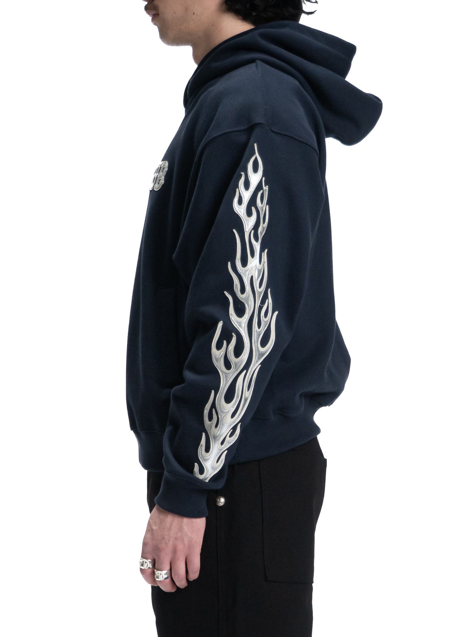 Thug Club Thug Club Leather Flame Hoodie Size US M / EU 48-50 / 2 - 3 Thumbnail