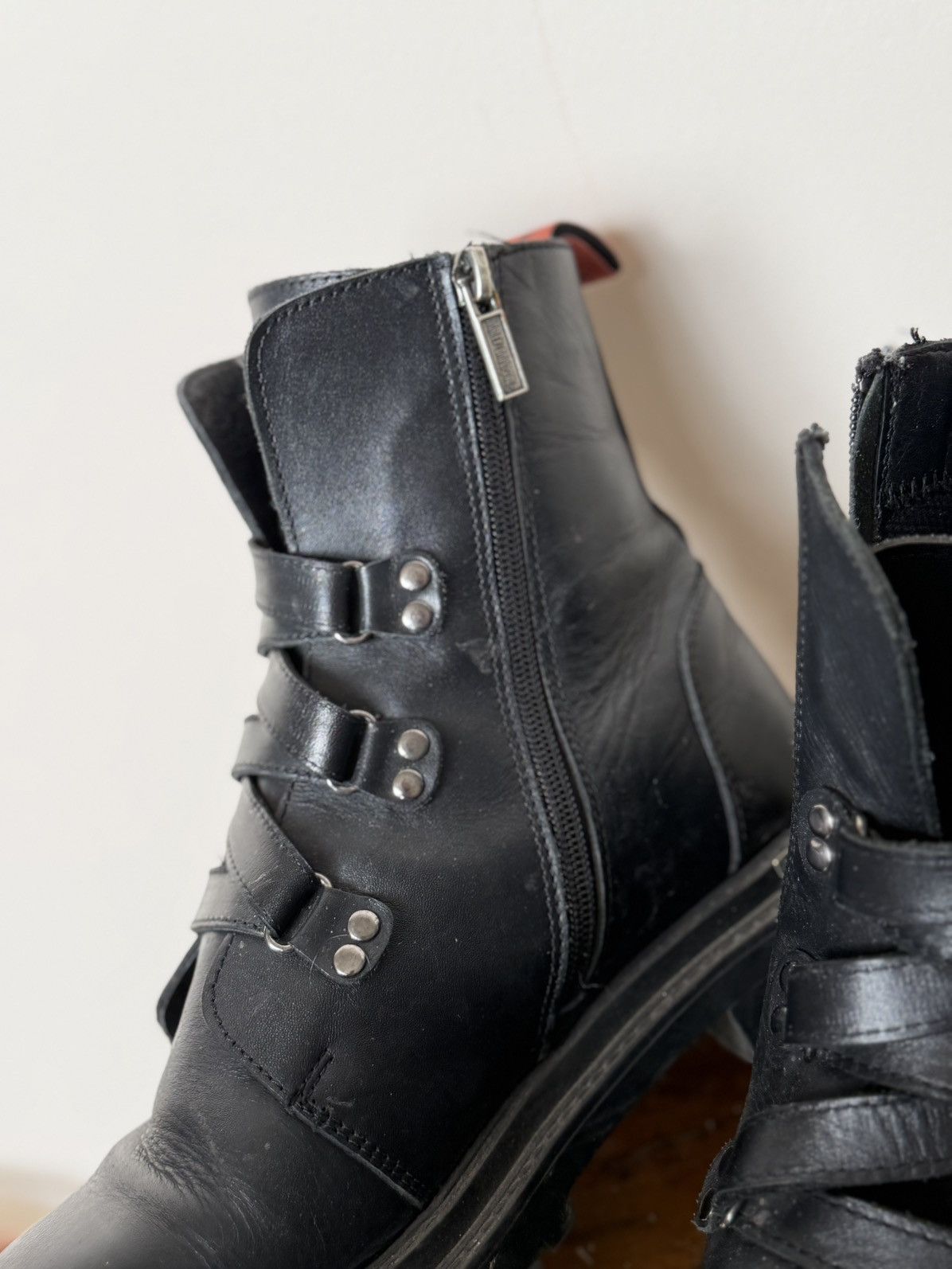 Harley Davidson Vintage Harley-Davidson Ankle-Zip Avant-Garde Westernf Boots Size US 6 / IT 36 - 10 Thumbnail