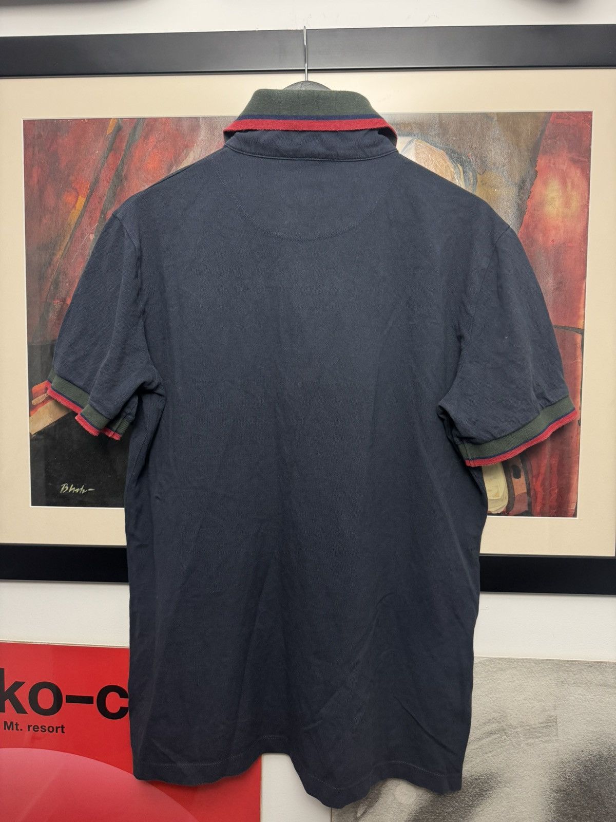 Vivienne Westwood Vivienne Westwood Polo Mini Logo Navy x Gucci Colors Rare Size US XL / EU 56 / 4 - 2 Thumbnail