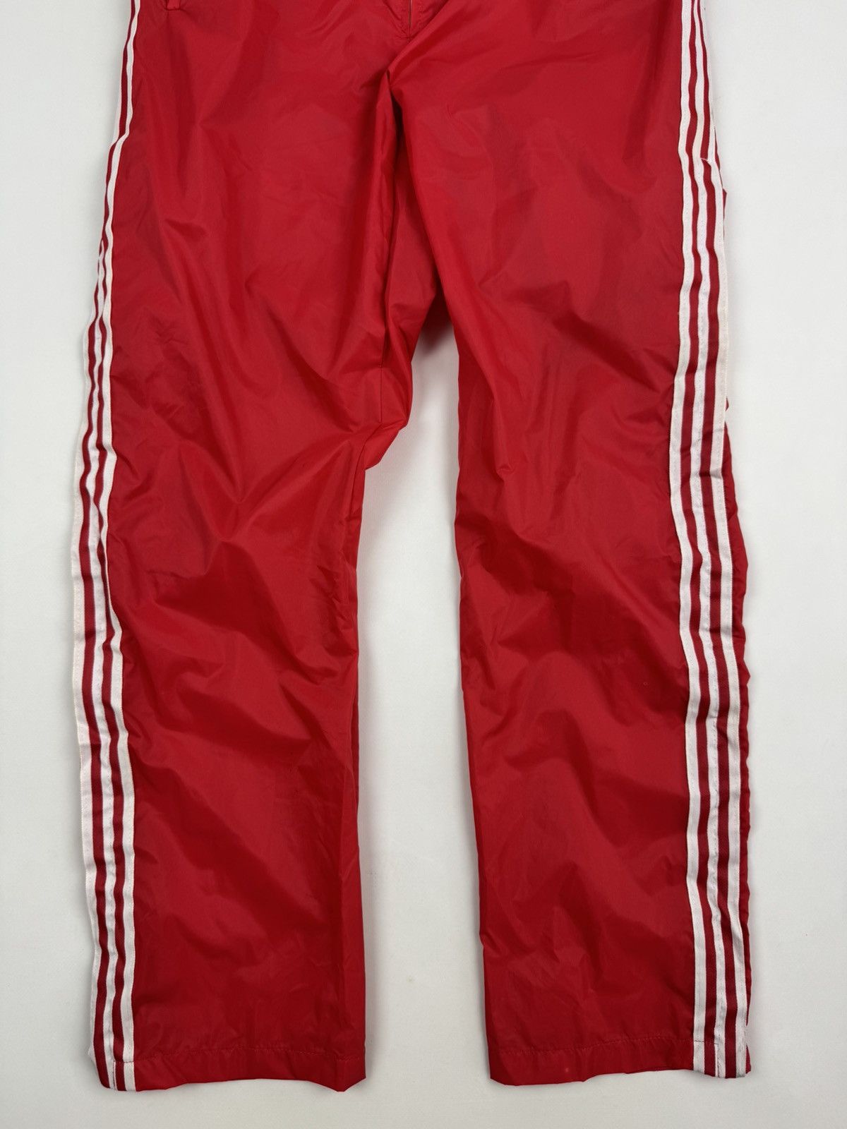 Adidas 1970’s Vintage Adidas Ventex Nylon Red Track Pants Size US 32 / EU 48 - 2 Thumbnail