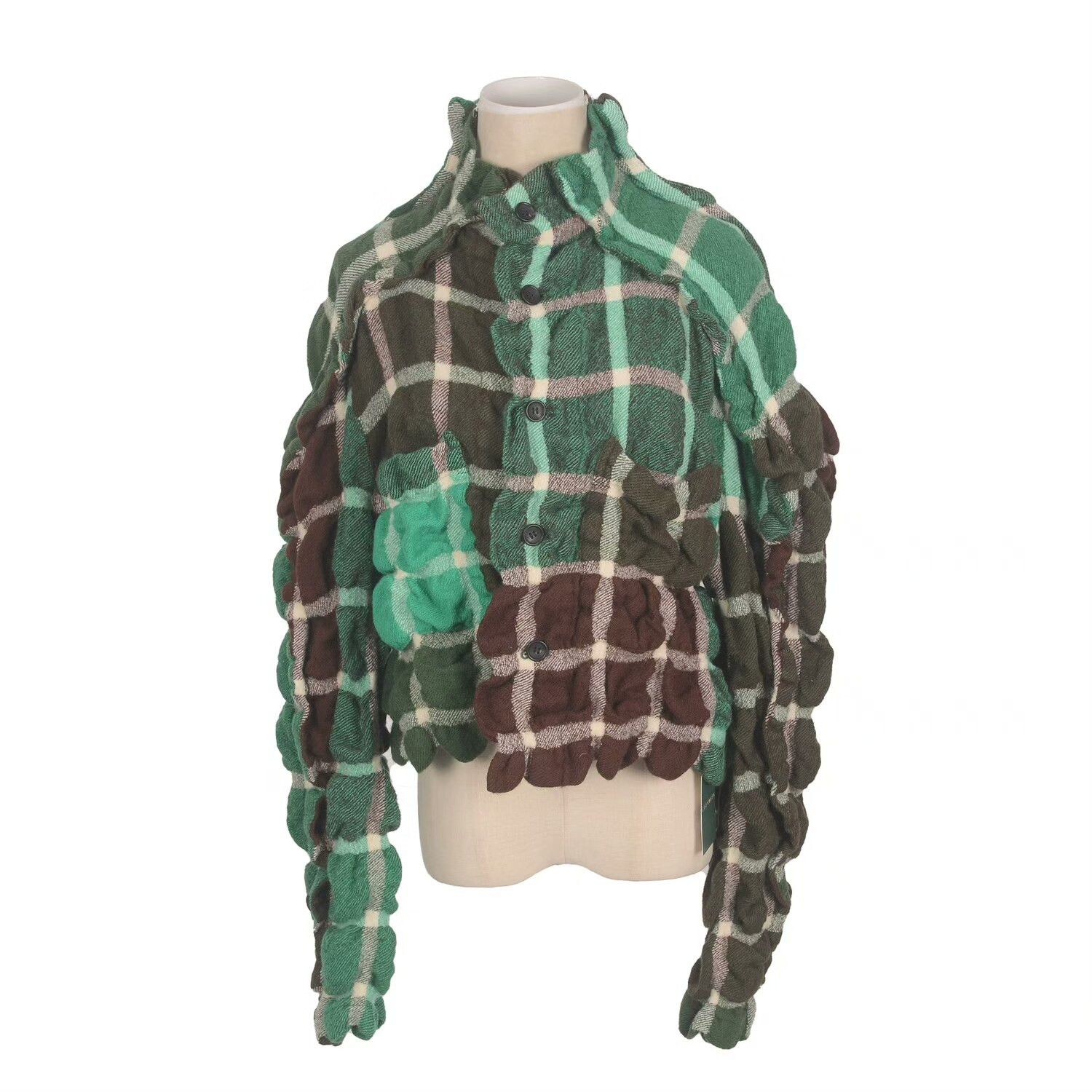 Issey Miyake Issey Miyake Women's Plaid Coat Size M / US 6-8 / IT 42-44 - 1 Thumbnail