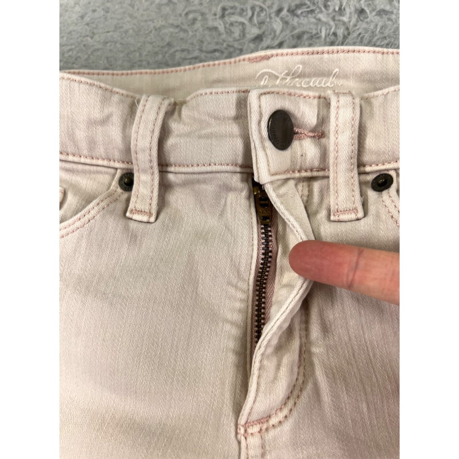 Vintage Universal Thread Jeans Women 0 Pink Denim Skinny High Rise Crop 5-Pocket Regular Size 25" / US 0 / IT 36 - 5 Thumbnail