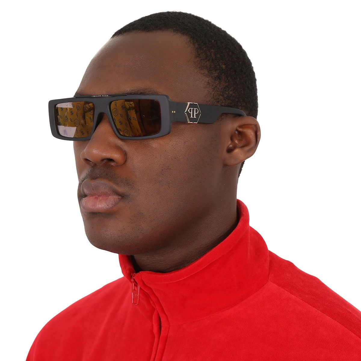 Philipp Plein Philipp Plein Sunglasses Rectangle SPP003M 703L AUTHENTIC Size ONE SIZE - 11 Thumbnail