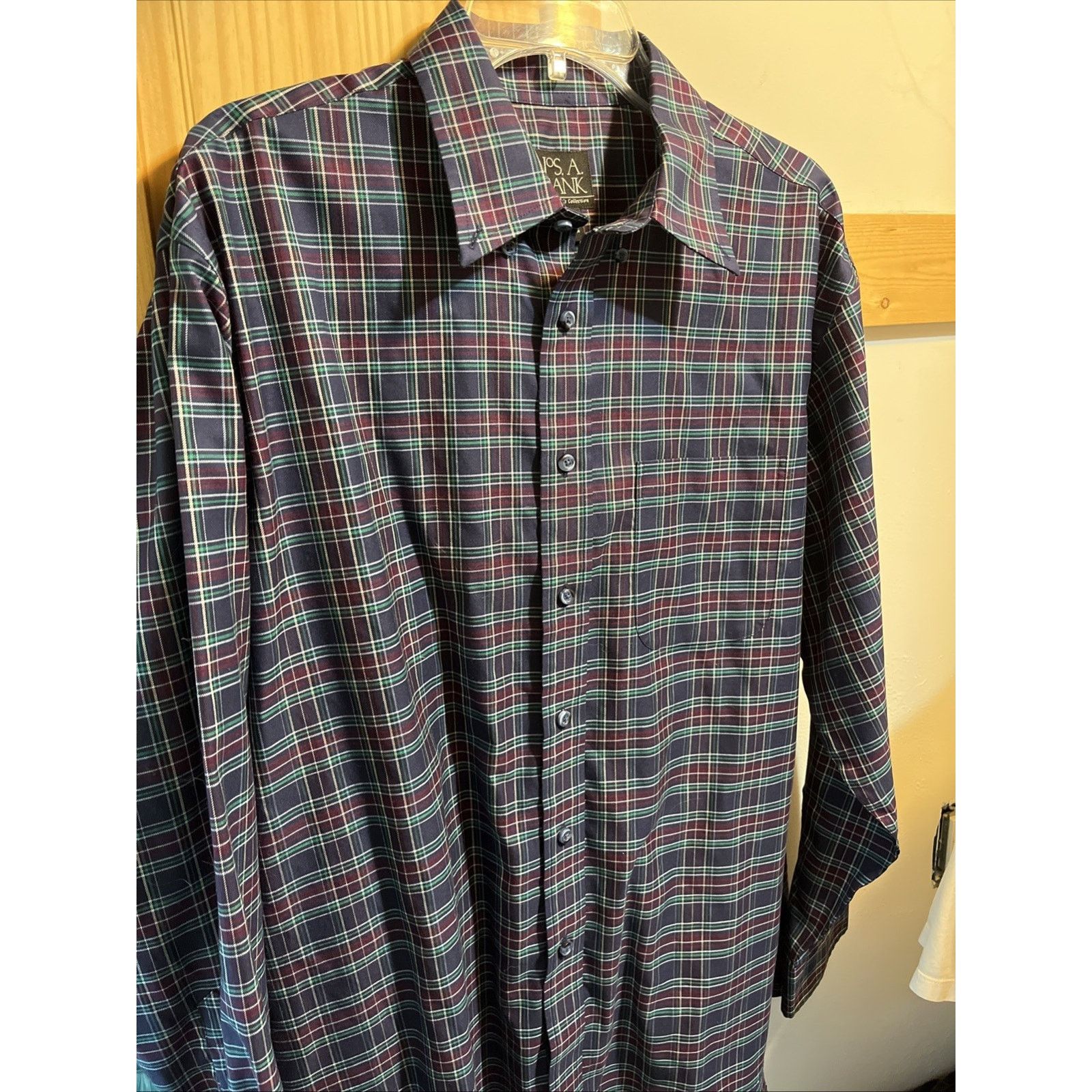 Jos. A. Bank Jos A Bank Shirt Men’s L Purple Blue Plaid Traveler Slim Fit Size US L / EU 52-54 / 3 - 3 Thumbnail