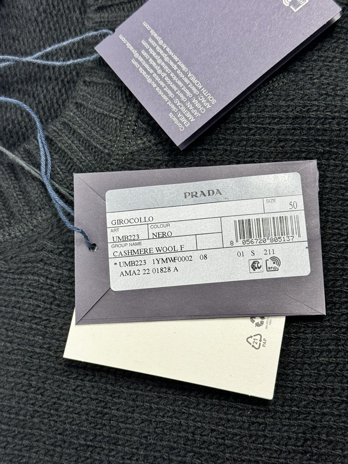 Prada LOGO KNIT JUMPER Size US L / EU 52-54 / 3 - 5 Thumbnail