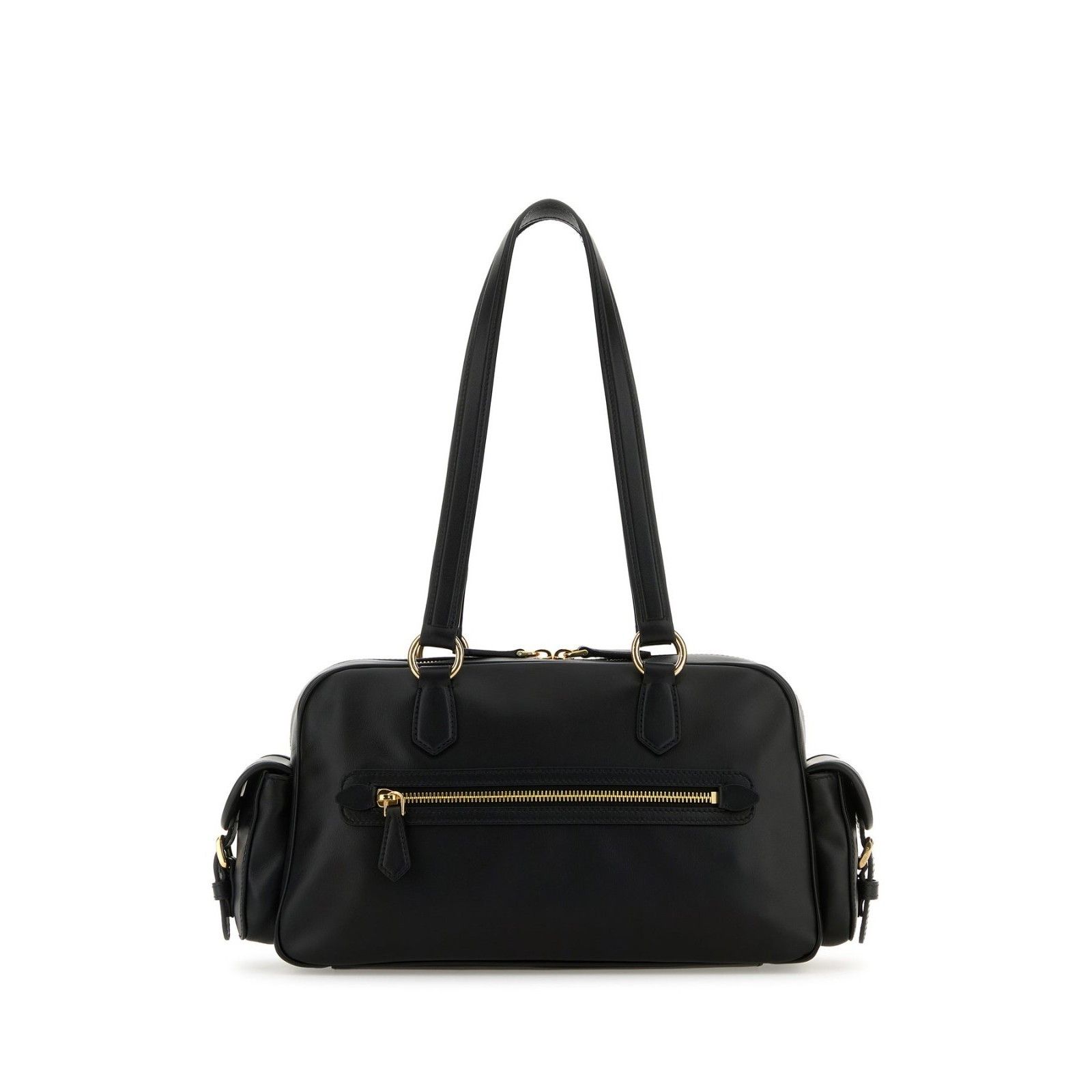 Miu Miu MIU MIU Double Handled Multipocket Black Leather Shoulder Ba Size ONE SIZE - 3 Thumbnail