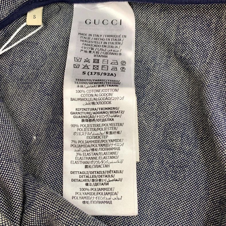 Gucci Gucci Color-matched logo jacquad full-printed cotton lapel Size US S / EU 44-46 / 1 - 7 Thumbnail
