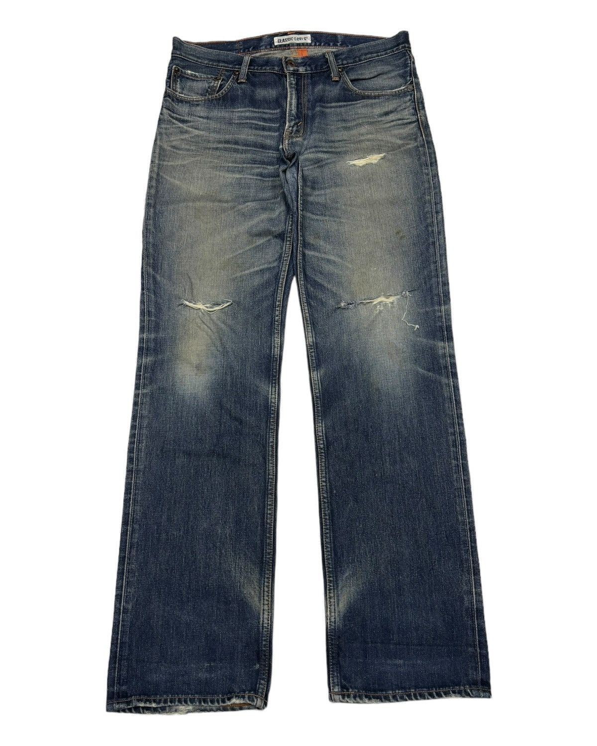 Levi's VINTAGE LEVIS 502 CLASSIC DISTRESSED DENIM JEANS Size US 35 - 1 Thumbnail