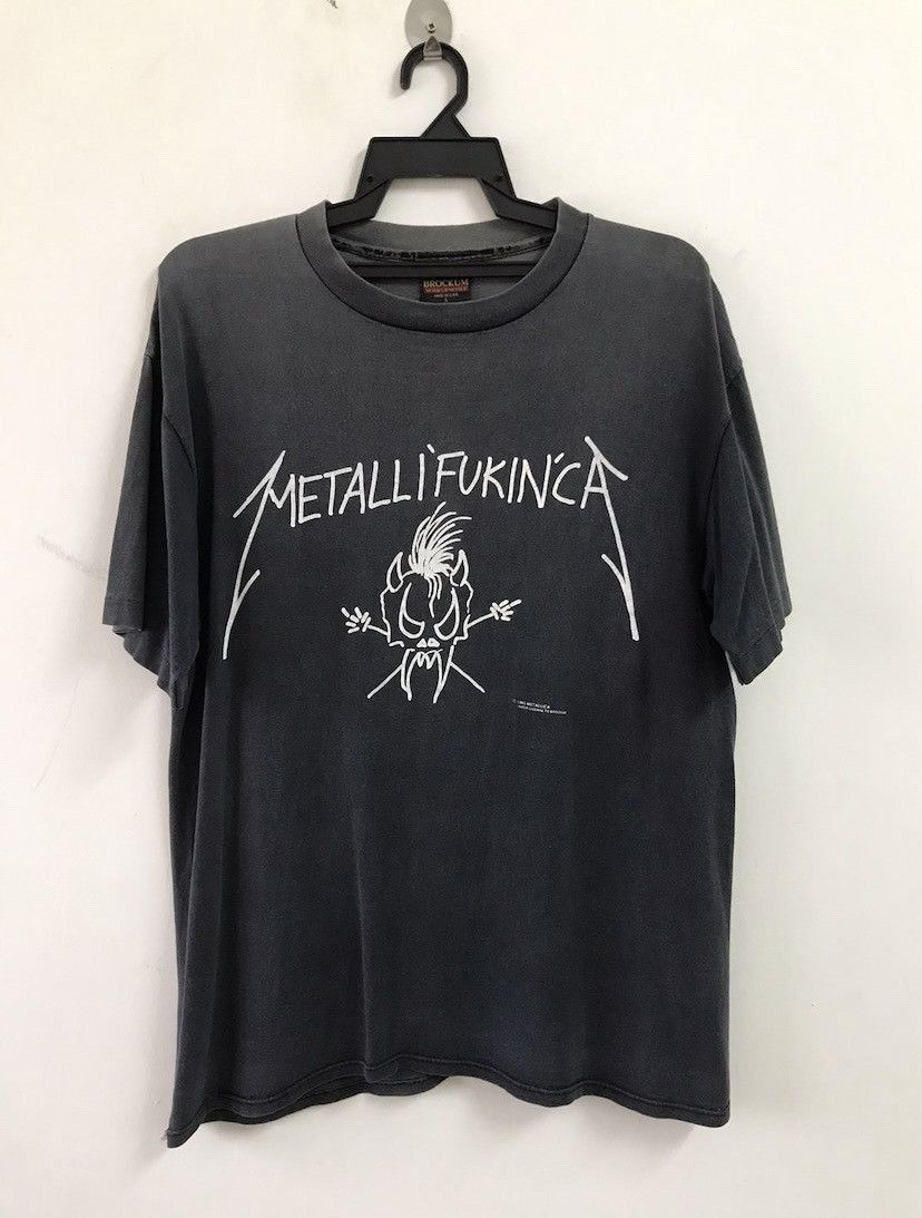 Brockum Rare 1993 Metallica Metallifukinca Tour T-Shirt Size Large Size US L / EU 52-54 / 3 - 2 Thumbnail