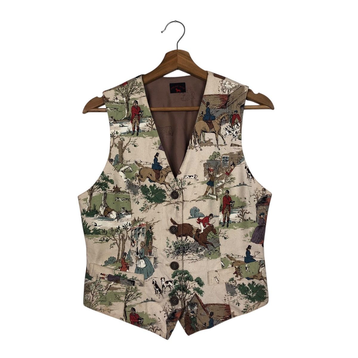 Japanese Brand 📌Vintage Waist Jacket Atelier Haiji Full Print Design Size US M / EU 48-50 / 2 - 2 Thumbnail
