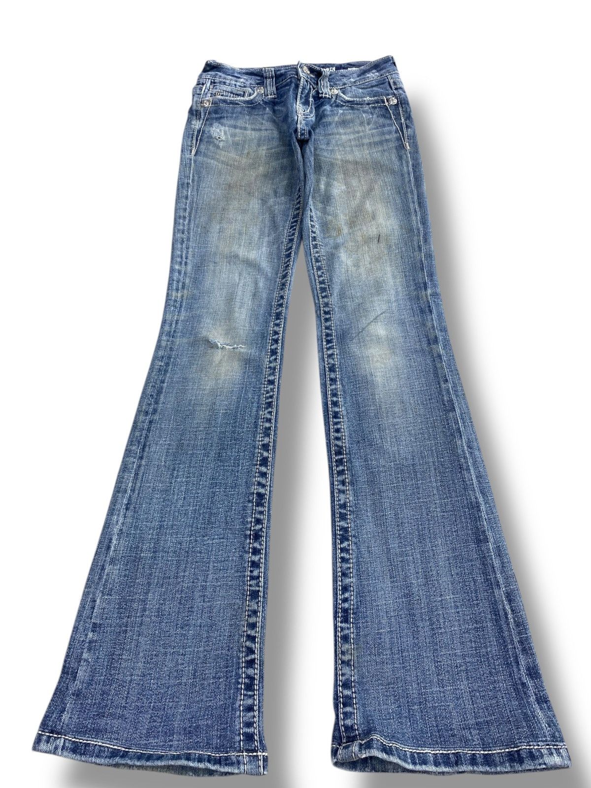 Other Japanese Brand Faded Blue Wash Style Flare Jeans Size US 26 / EU 42 - 1 Thumbnail