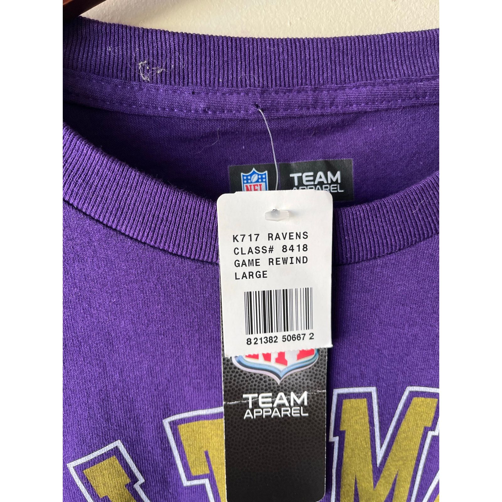 NFL NFL Team Apparel Baltimore Ravens Mens Large T-Shirt NWT Size US L / EU 52-54 / 3 - 3 Thumbnail