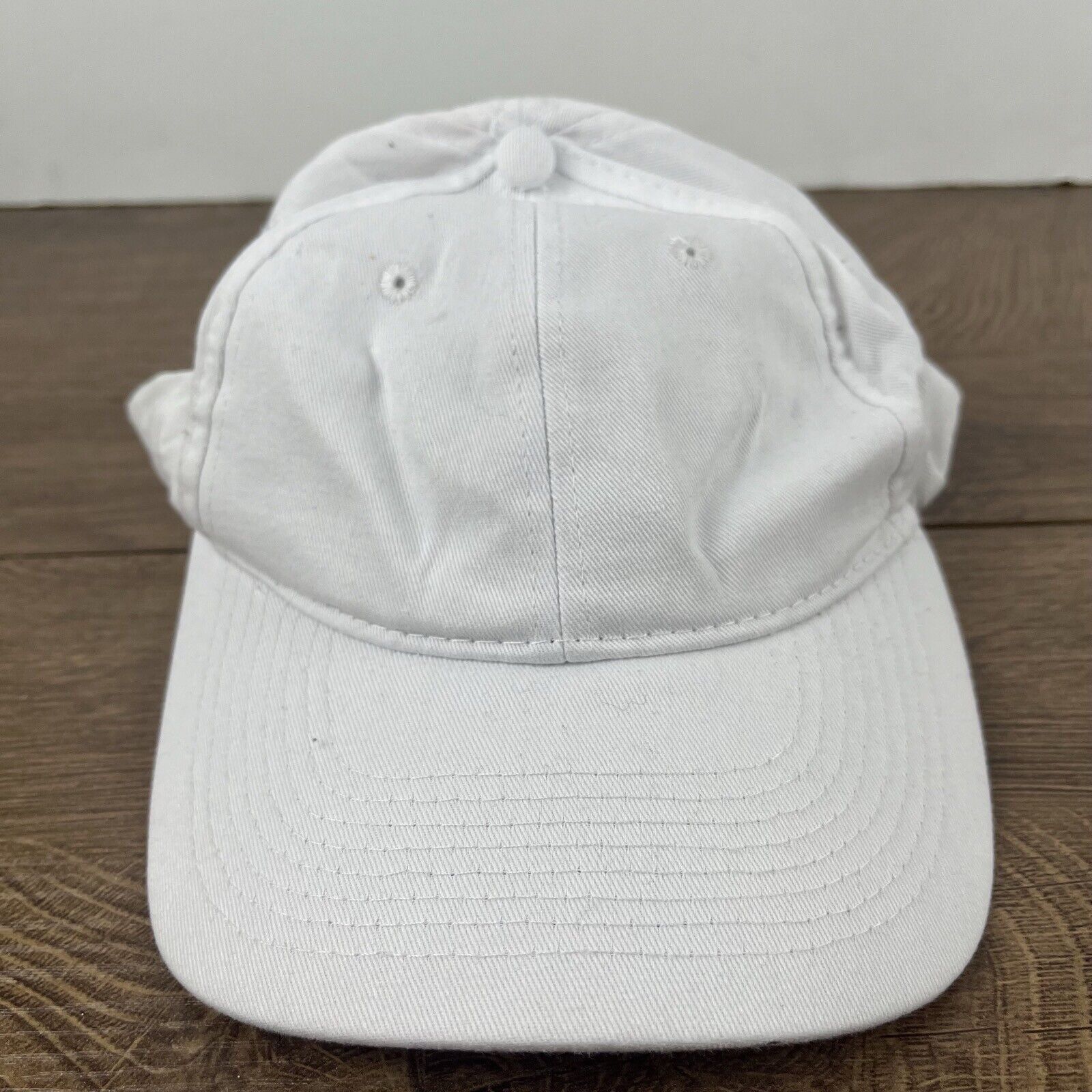 Other Plain White Baseball Hat Cap Adjustable Hat White Hat Adjust Size ONE SIZE - 6 Thumbnail