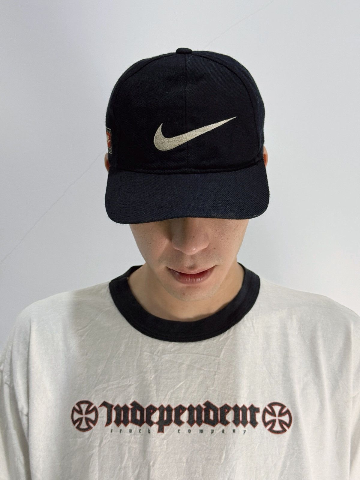 Nike Vintage Nike Big Swoosh Hat Size ONE SIZE - 1 Thumbnail