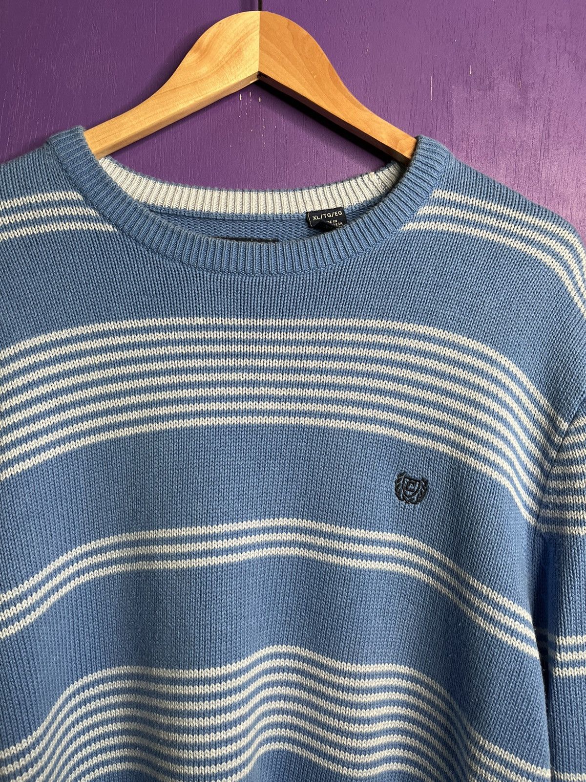 Chaps × Vintage Vintage 00s Chaps stripped crest logo sweater Size US XL / EU 56 / 4 - 3 Thumbnail