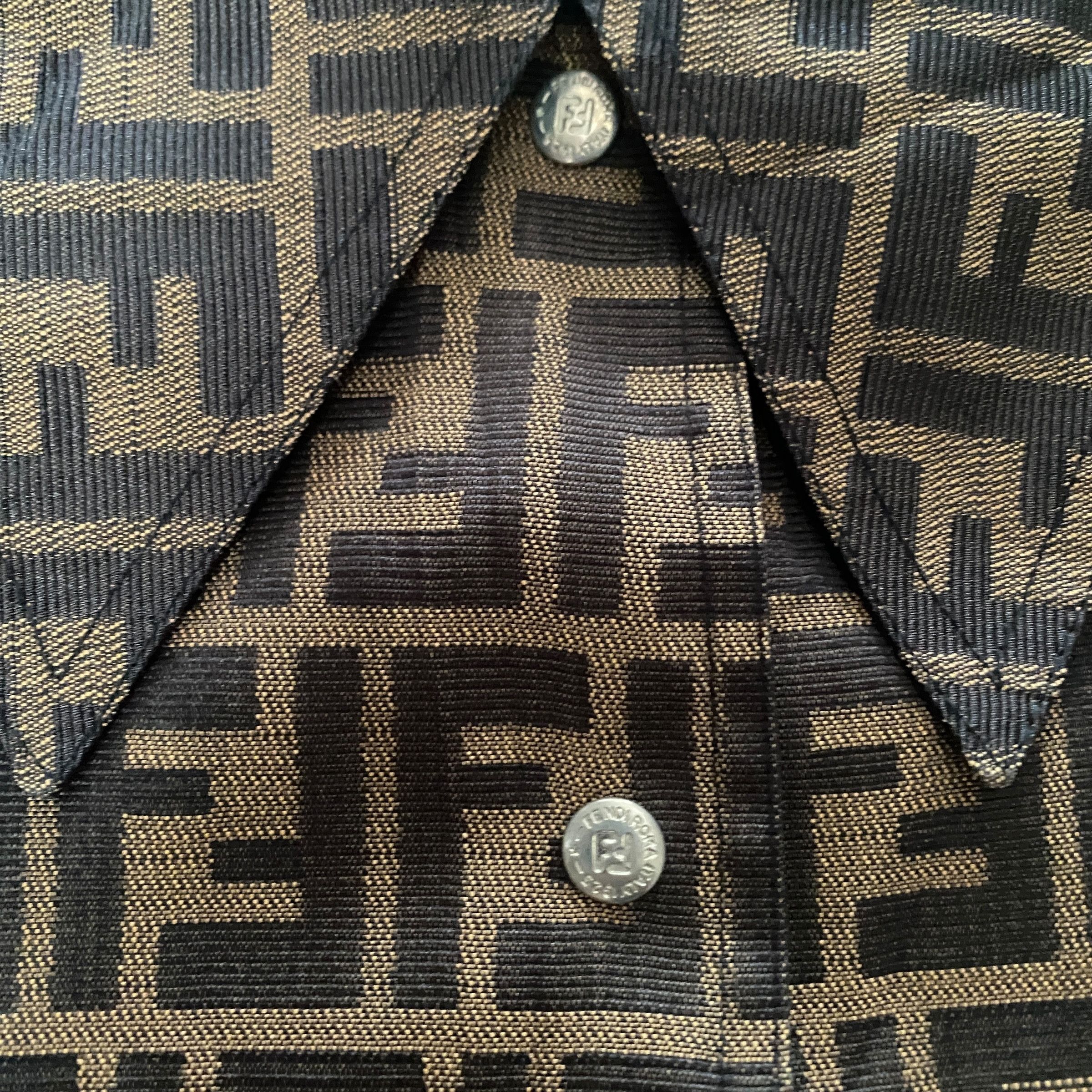 Fendi Vintage 90s Fendi Zucca Monogram Reversible Jacket Size US S / EU 44-46 / 1 - 4 Thumbnail