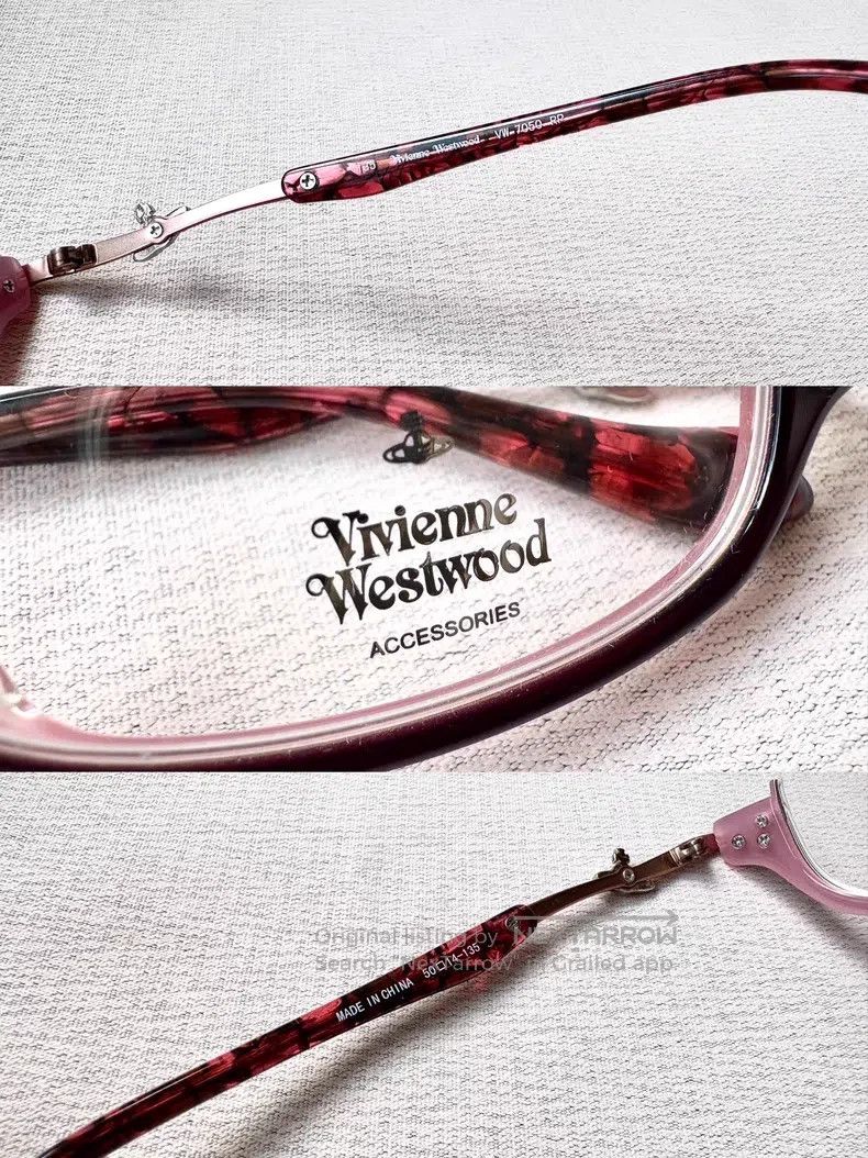 Vivienne Westwood Vivienne Westwood Rare Red Pink Turtle Shell Saturn Semi-F Size ONE SIZE - 3 Thumbnail