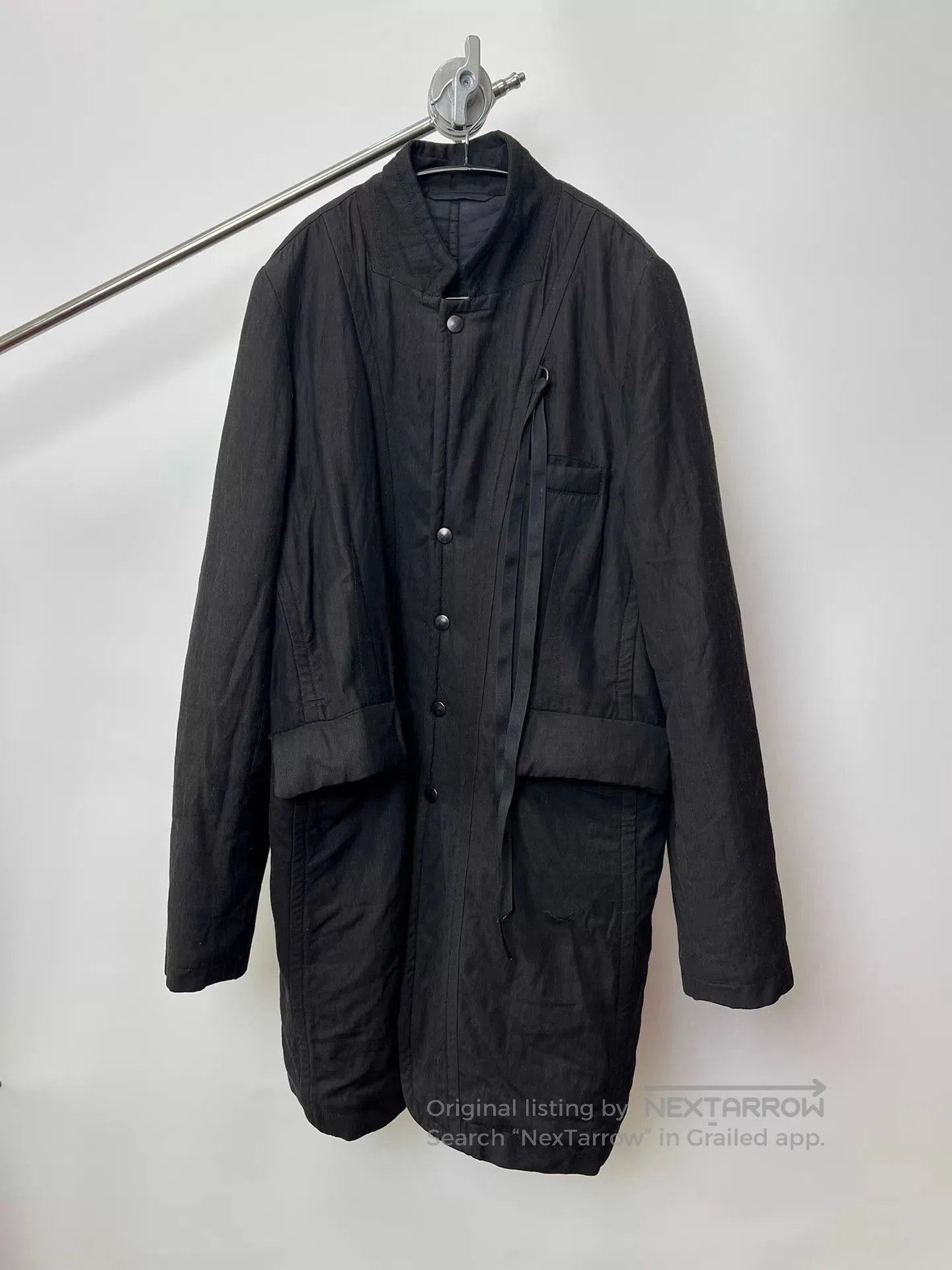 Ann Demeulemeester Black Lightweight Button-Front Jacket Size L. Size US L / EU 52-54 / 3 - 1 Thumbnail