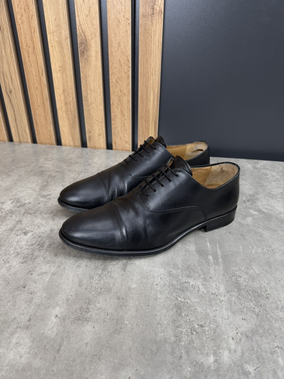 Suitsupply SuitSupply Black Cap Toe Oxford Shoes Leather Size 42 1/2 Size US 9.5 / EU 42-43 - 4 Thumbnail
