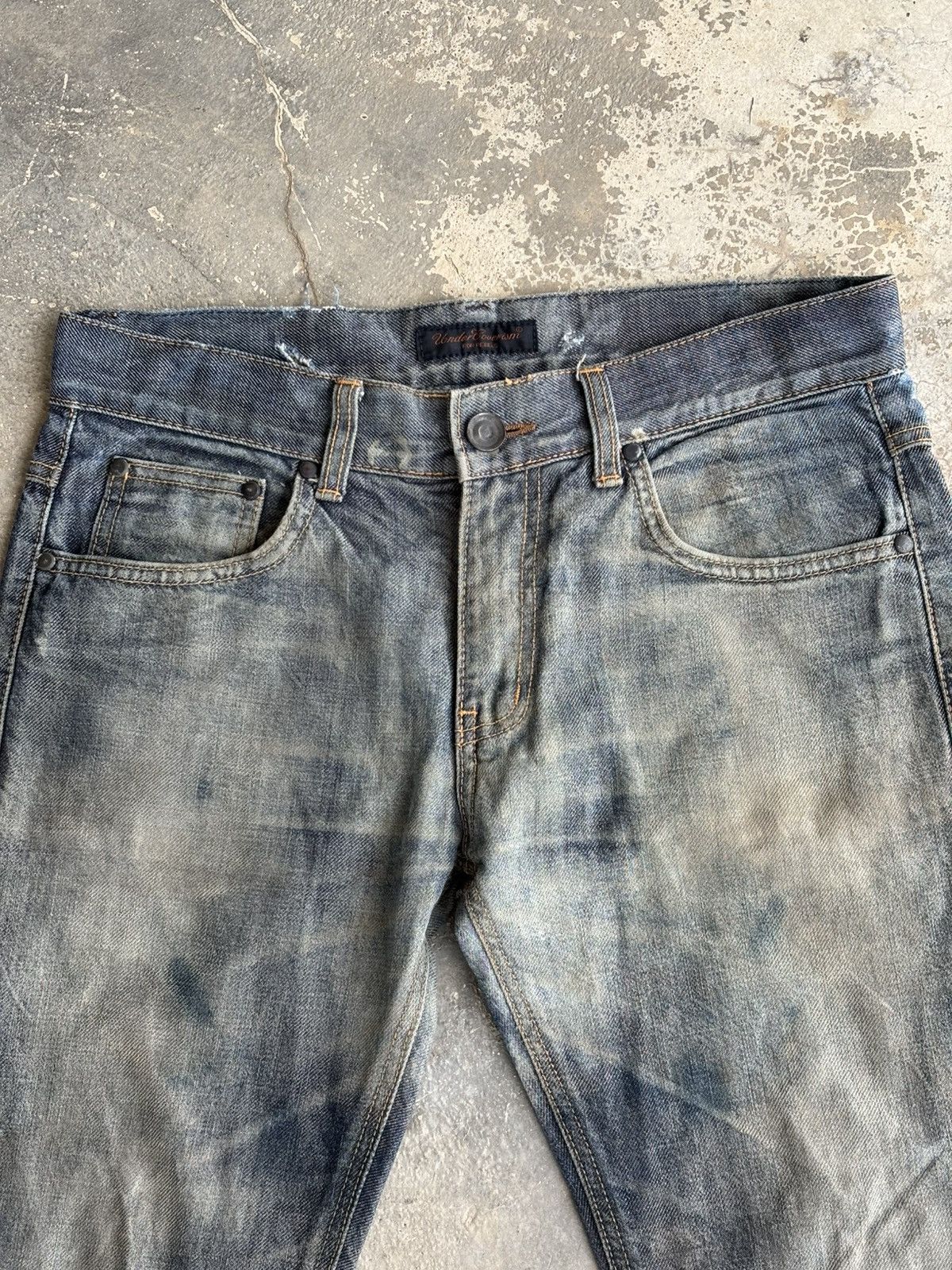 Undercover Undercoverism Distressed Fade Denim Jeans Size US 33 - 2 Thumbnail
