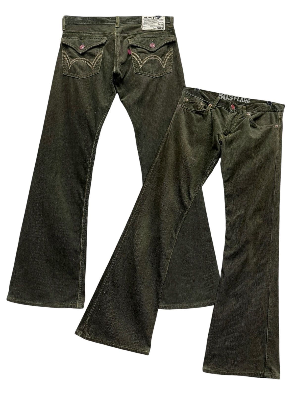 Edwin VERY RARE🔥VINTAGE CORDUROY EDWIN 503 FLARE MADE IN JAPAN💥 Size US 32 / EU 48 - 1 Thumbnail