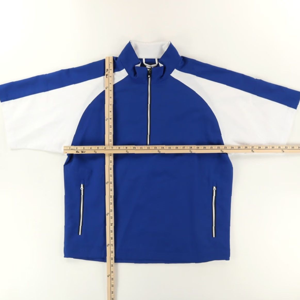 Footjoy Footjoy 1/2 Zip S/S Windbreaker Colorblock Mock Jacket Blue Men's L Shirt Size US L / EU 52-54 / 3 - 3 Thumbnail