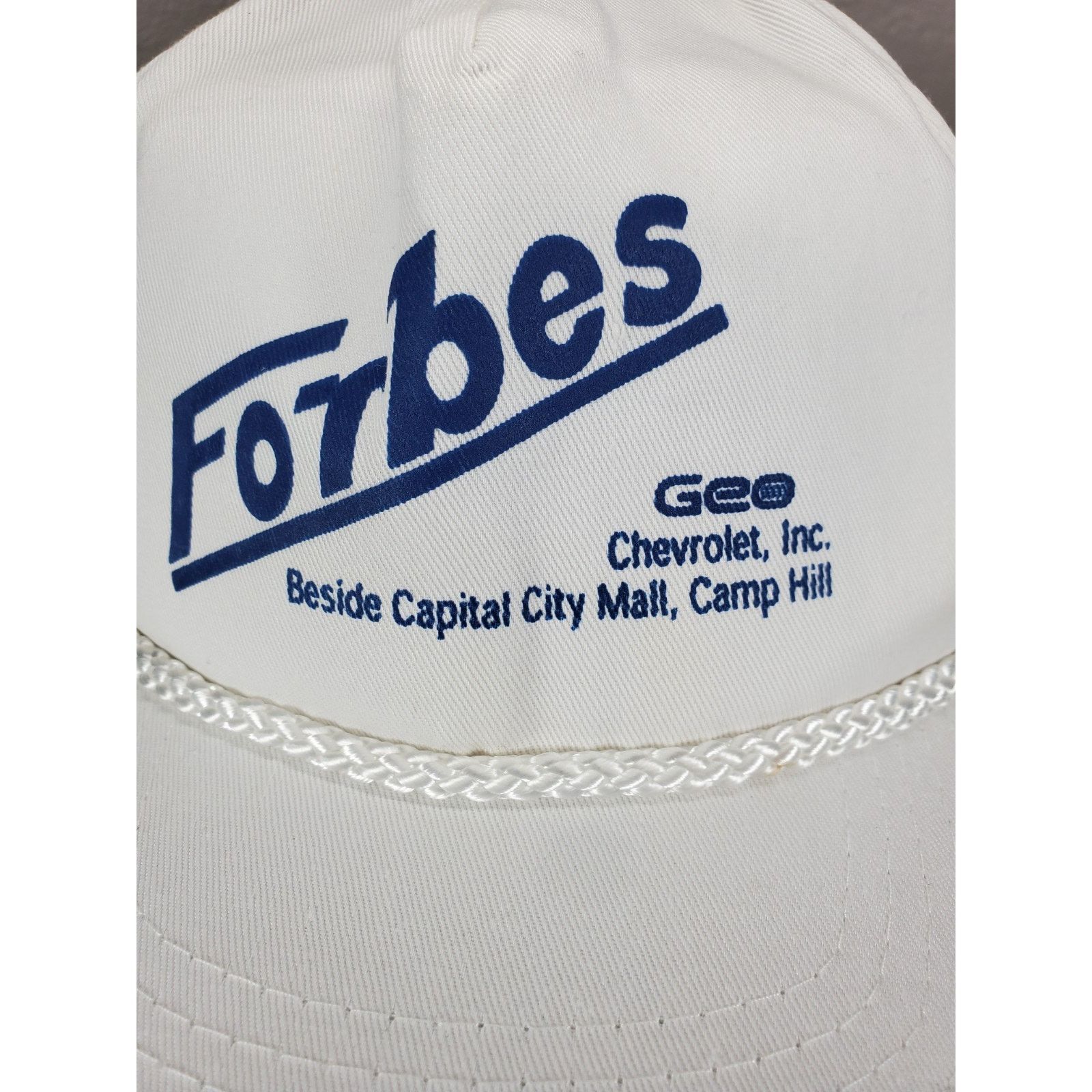 Chevrolet × Vintage 1990s Car Dealer Snapback Cap Hat FORBES Geo Camp Hill PA Size ONE SIZE - 5 Thumbnail