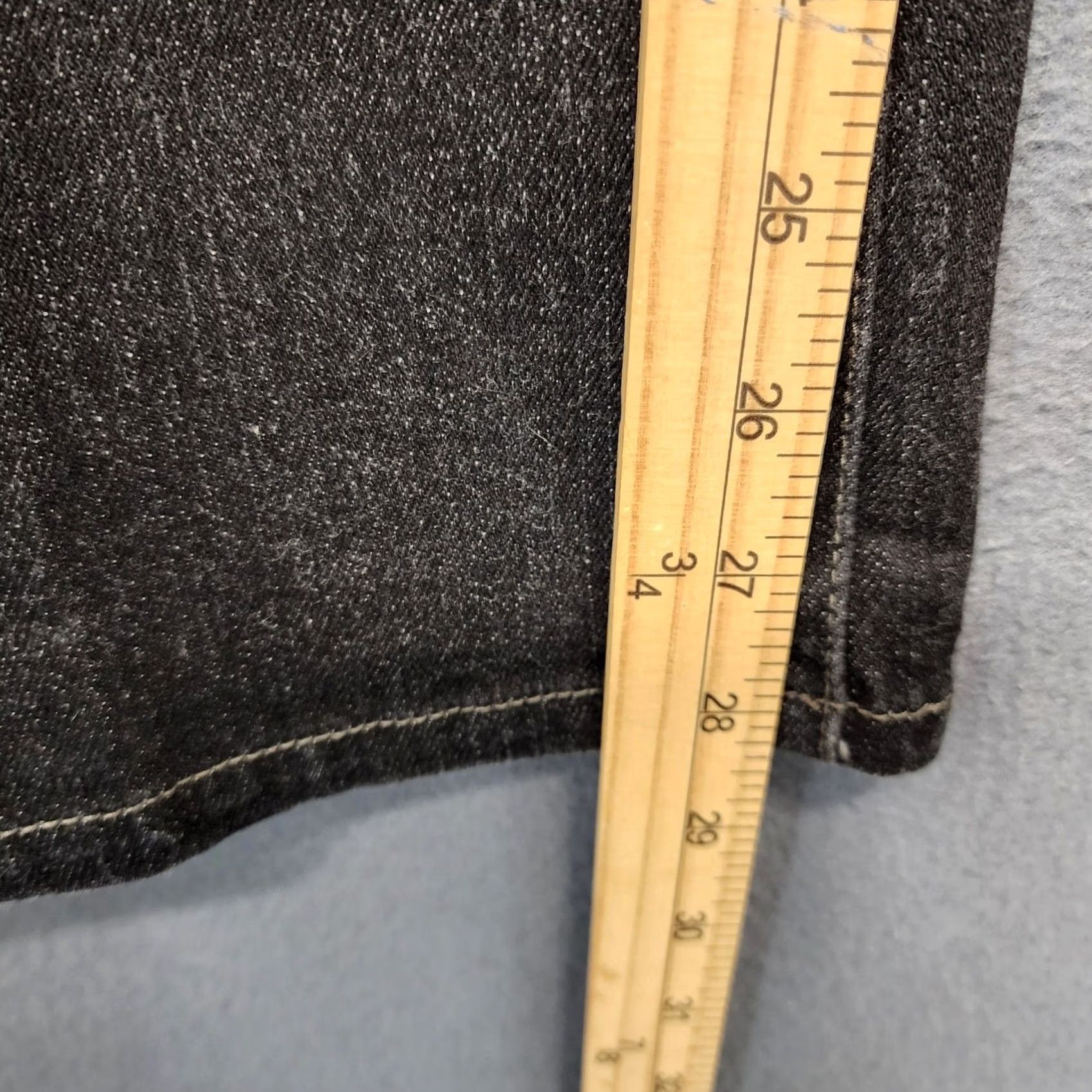 Vintage Chico's Platinum Jeans Bootcut Mid Rise 10 Short Womens Black Stretch 5-Pocket Denim Shorts? Size 32" / US 10 / IT 46 - 7 Thumbnail
